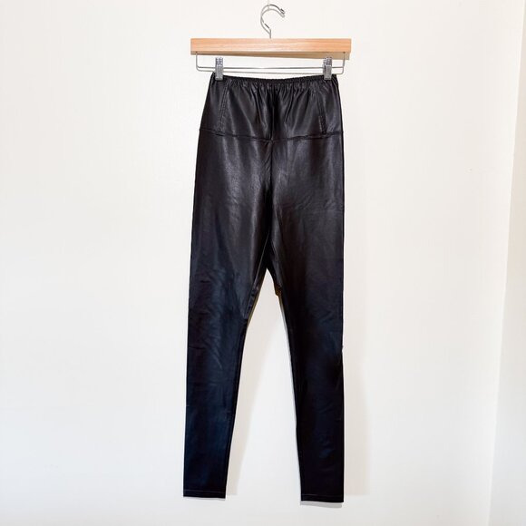 NWT The Reset - R Label Vegan Leather Legging Pants in Espresso/Charcoal Small - Picture 2 of 4